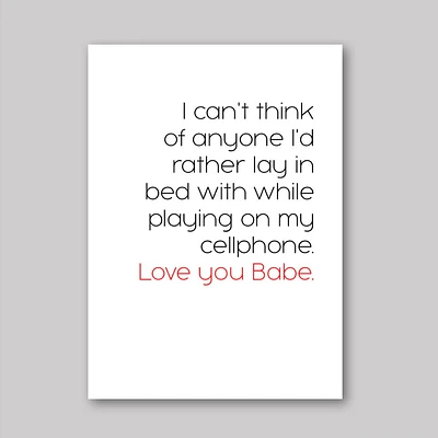 Cellphone Love Card - What She Said Creatives