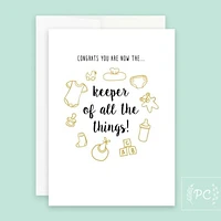 Keeper Of All The Things Card - Prairie Chick Prints