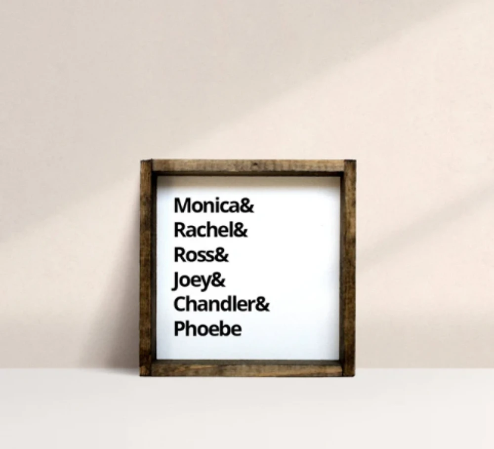 Friends Names (7x7) Wooden Sign - William Rae Designs