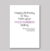 Superior Sibling Card - What She Said Creatives