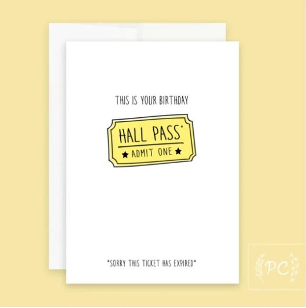 Hall Pass Card - Prairie Chick Prints