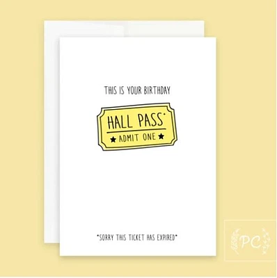 Hall Pass Card - Prairie Chick Prints