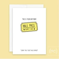 Hall Pass Card - Prairie Chick Prints