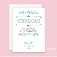 Happy Birthday Gorgeous Card - Prairie Chick Prints
