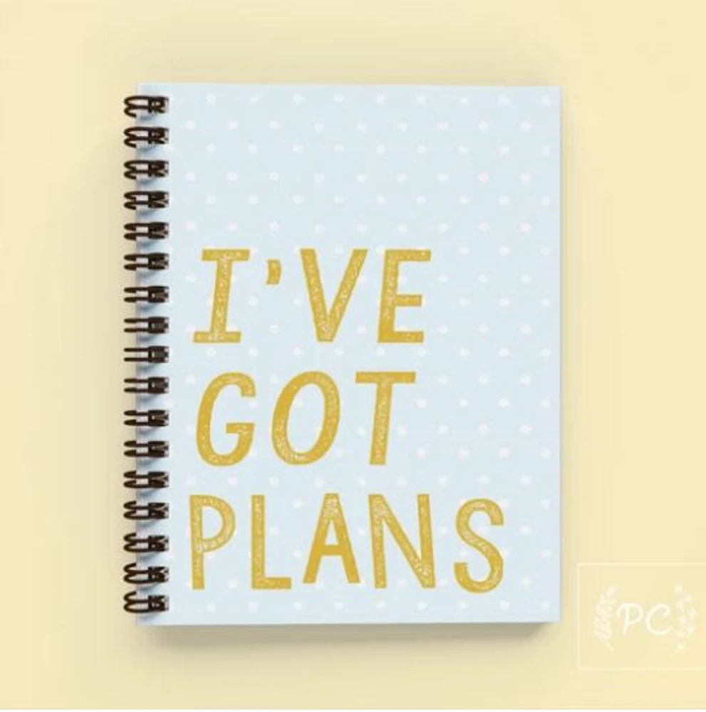I've Got Plans Notebook - Prairie Chick Prints