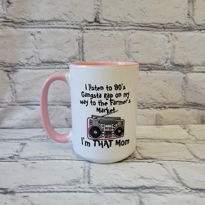 I Listen To 90's Gangsta Rap  / 15oz Mug - All Decked Out