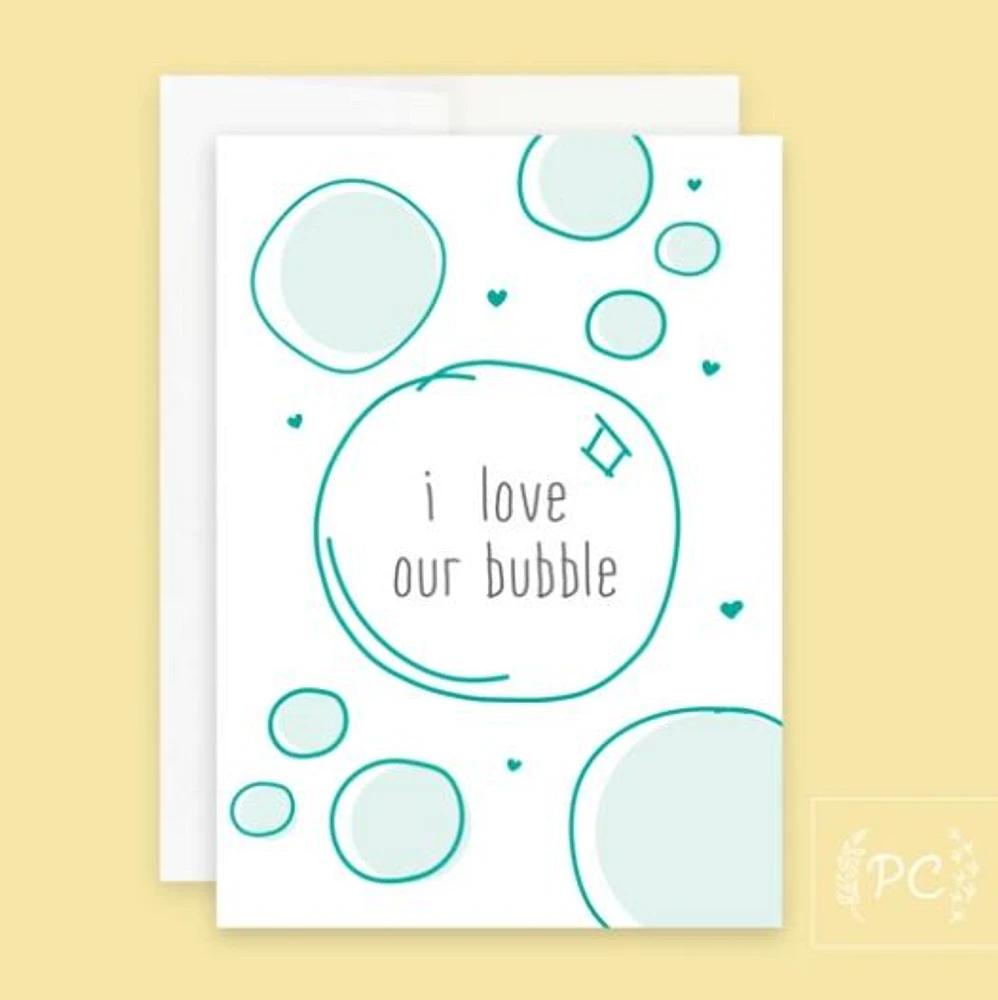 I Love Our Bubble Card - Prairie Chick Prints