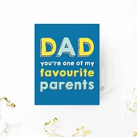Dad / Favourite Parents Card - Morse Code Love Prints