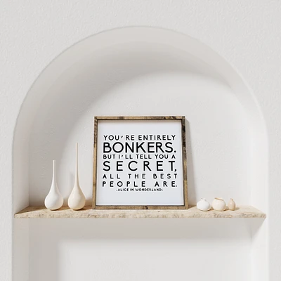 Alice In Wonderland (13x13) Wooden Sign - William Rae Designs
