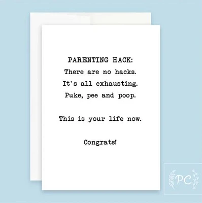 Parenting Hack Card - Prairie Chick Prints