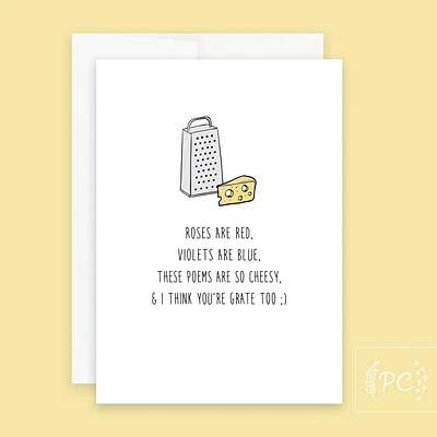 These Poems Are So Cheesy Card- Prairie Chick Prints