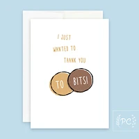 Thank You To Bits Card - Prairie Chick Prints