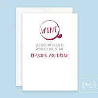 Reasons You Drink Teacher Card - Prairie Chick Prints