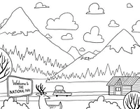 Rocky Mountains: A Colouring Book - Snow Alligator