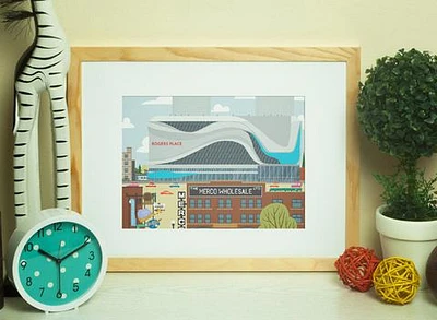 Edmonton Rogers Place Print - Snow Alligator