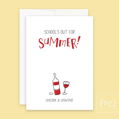 Schools Out Card - Prairie Chick Prints