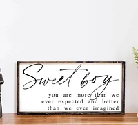 Sweet Boy (12x24) Wooden Sign - William Rae Designs