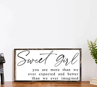 Sweet Girl (12x24) Wooden Sign - William Rae Designs