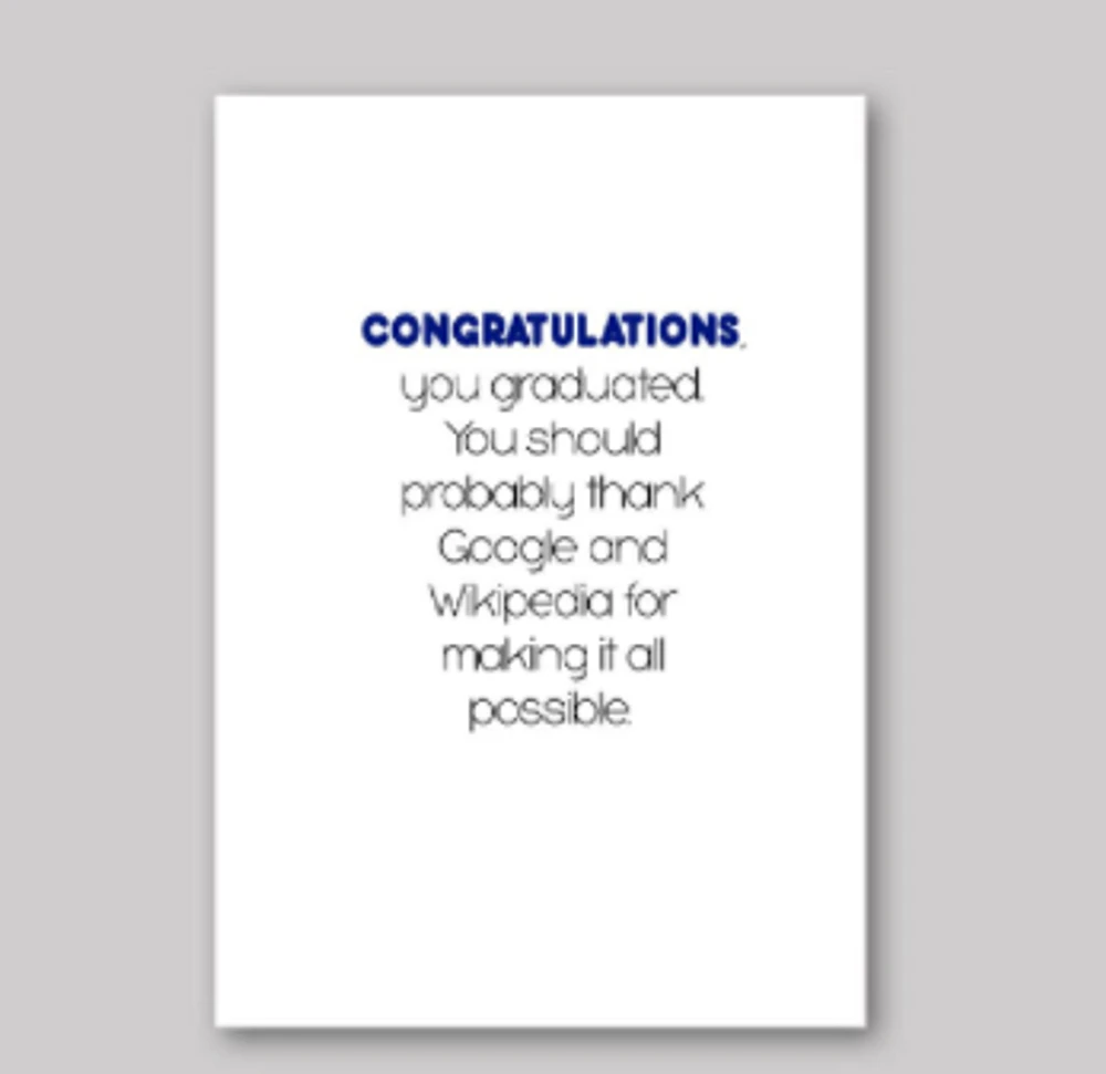Thanks To Google Card - What She Said Creatives