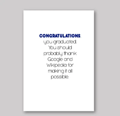 Thanks To Google Card - What She Said Creatives