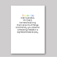 Thank You For Teaching Card - What She Said Creatives