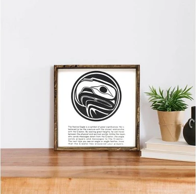 The Native Eagle Symbol (13x13) Wooden Sign - William Rae Designs