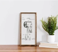 Toilet Paper Patent (9x17) Wooden Sign - William Rae Designs