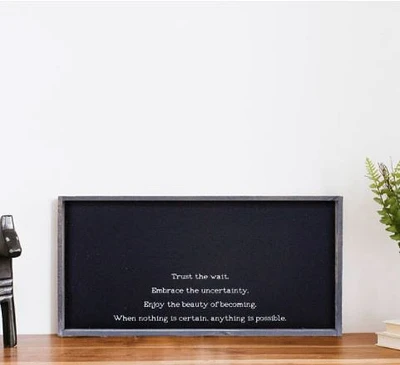 Trust The Wait (12x24) Wooden Sign - William Rae Designs