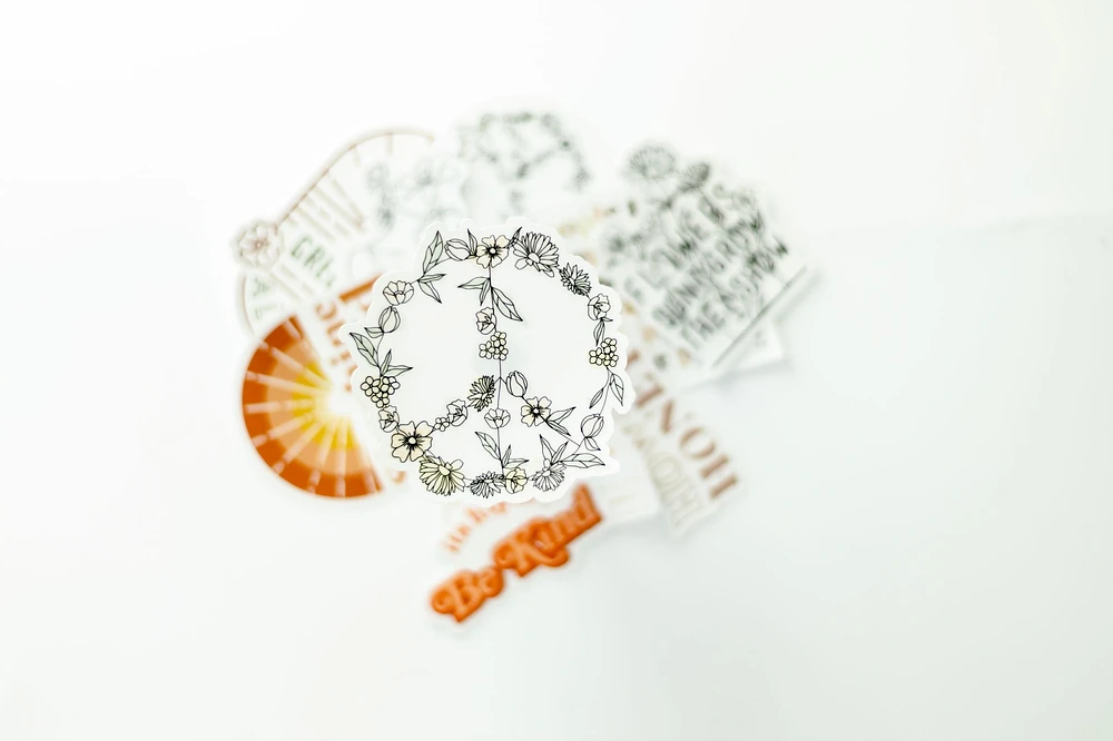 Floral Peace Sign / Sticker - Keepsakes by TMK