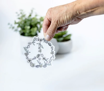 Floral Peace Sign / Sticker - Keepsakes by TMK