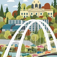 Edmonton Walterdale Crossing Print - Snow Alligator