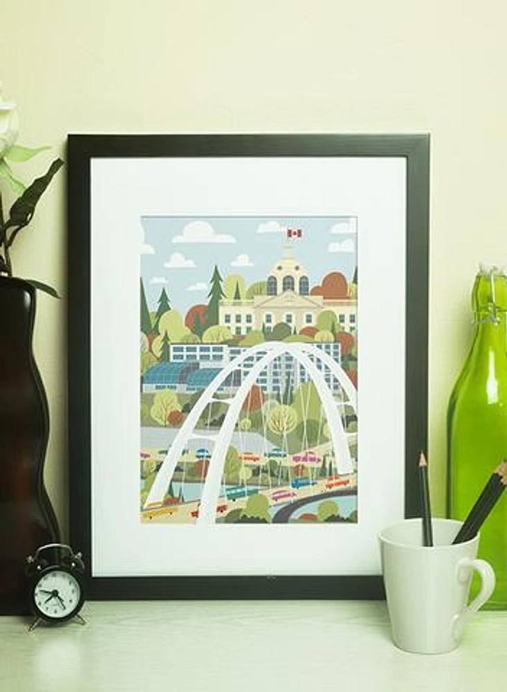 Edmonton Walterdale Crossing Print - Snow Alligator
