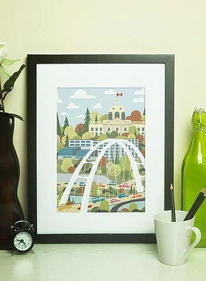 Edmonton Walterdale Crossing Print - Snow Alligator