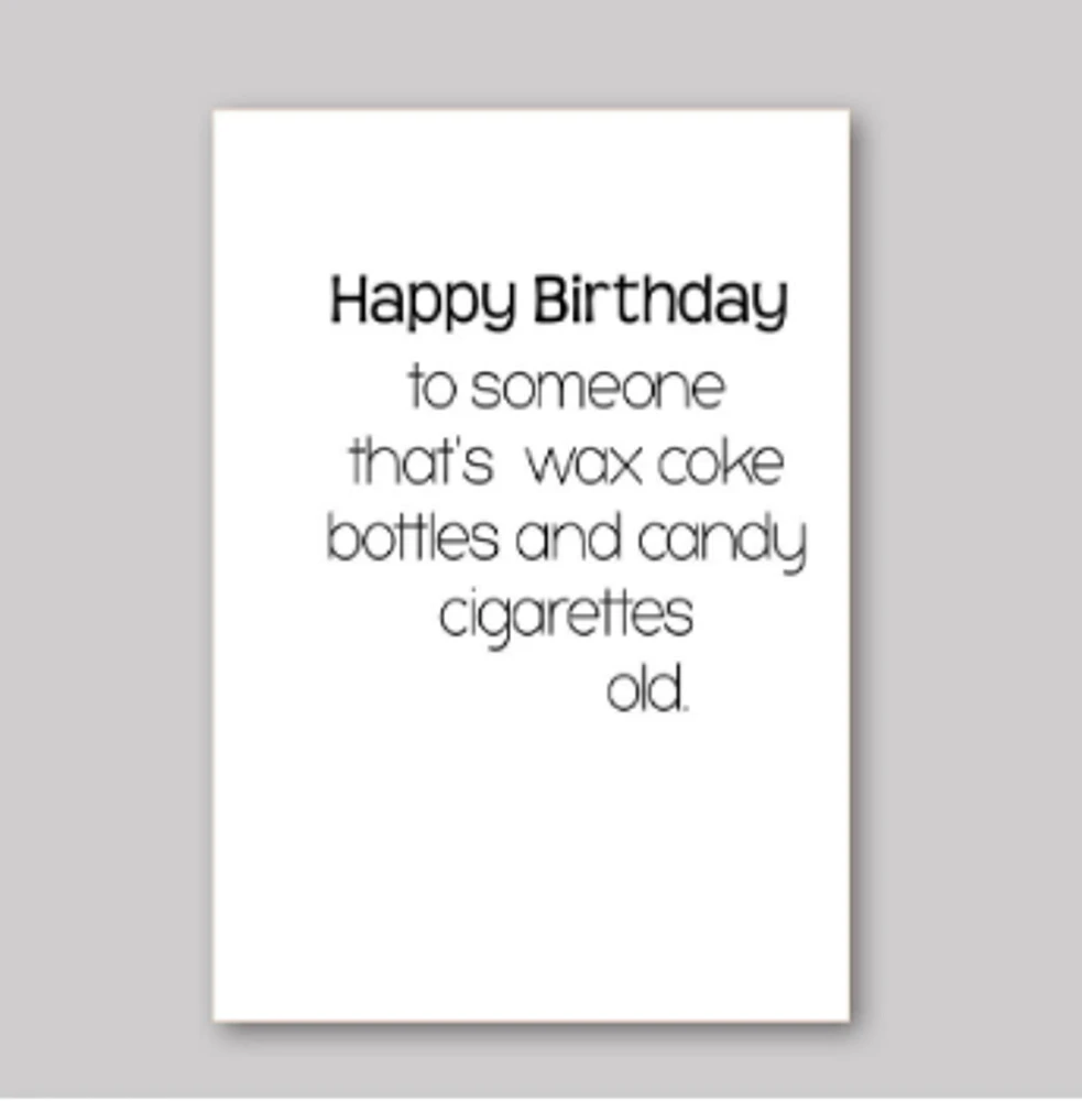 Wax Coke Bottles Old Card - What She Said Creatives