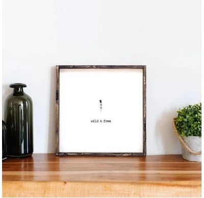 Wild & Free (13x13) Wooden Sign - William Rae Designs
