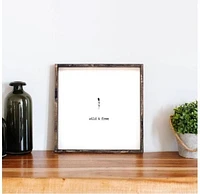 Wild & Free (13x13) Wooden Sign - William Rae Designs
