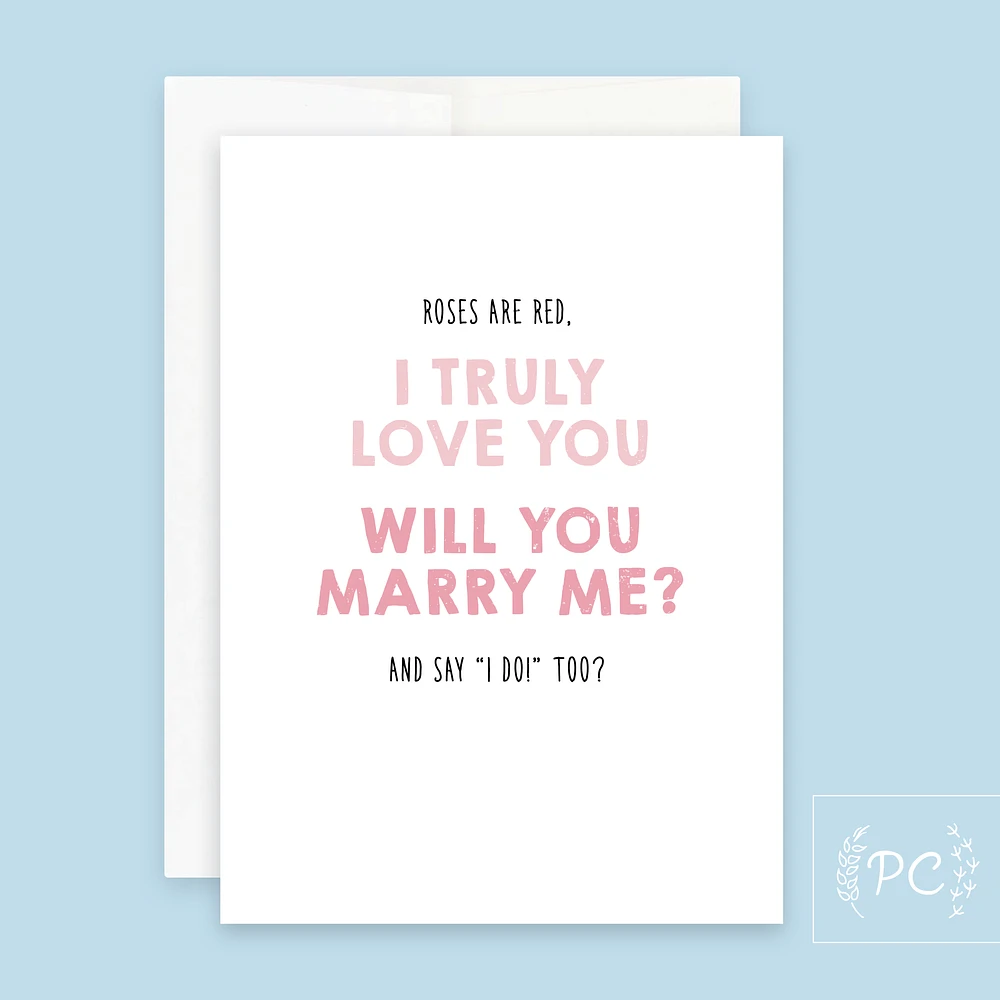 Will You Marry Me? Card- Prairie Chick Prints