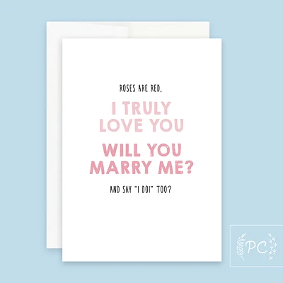 Will You Marry Me? Card- Prairie Chick Prints