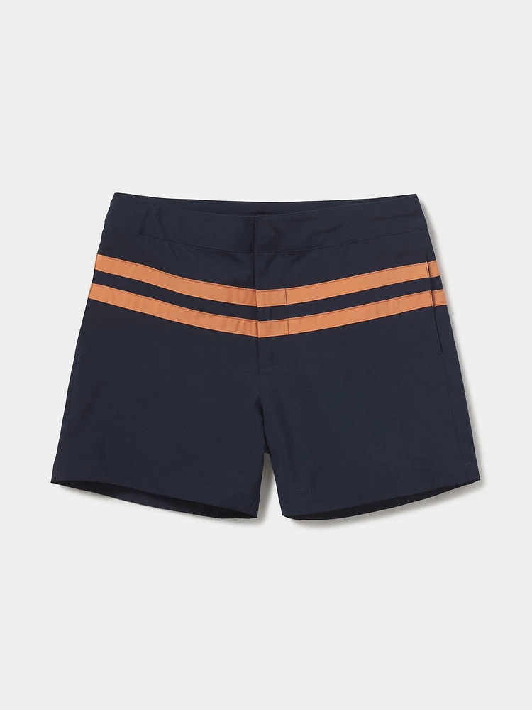 Button Front Trunk Navy-Copper