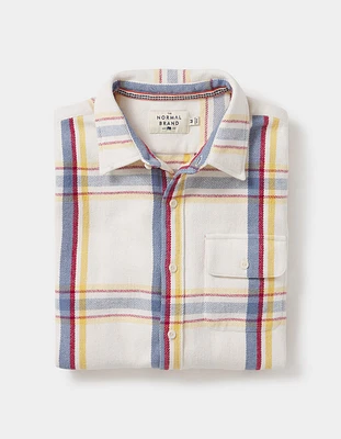 Boone Heavy Brushed Twill Overshirt Plaid