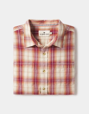 Jackson Button Up Shirt Wine Plaid