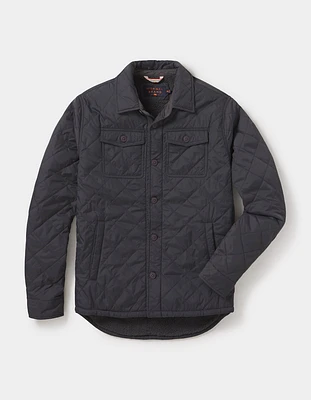 Quilted Sherpa Lined Shacket Charcoal