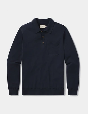 Robles Knit Long Sleeve Polo Navy