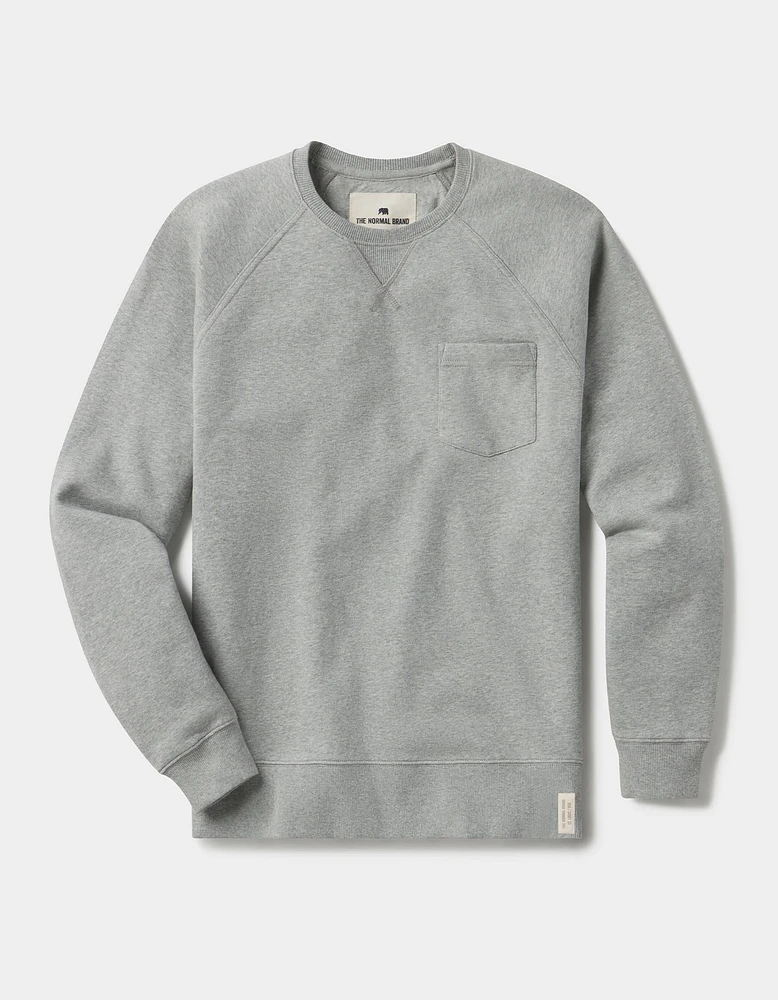 Jackie Premium Fleece Pocket Crew Grey