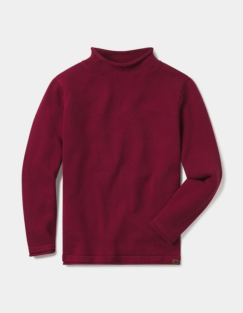 Roll Neck Sweater Wine