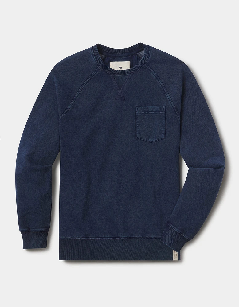 Jackie Premium Fleece Pocket Crew Dark Indigo