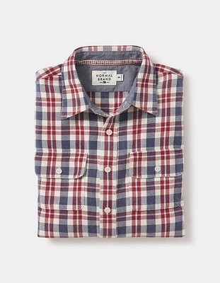 Mountain Overshirt White Plaid