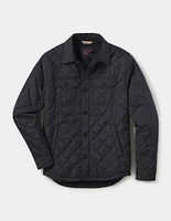 Quilted Sherpa Lined Shacket Black