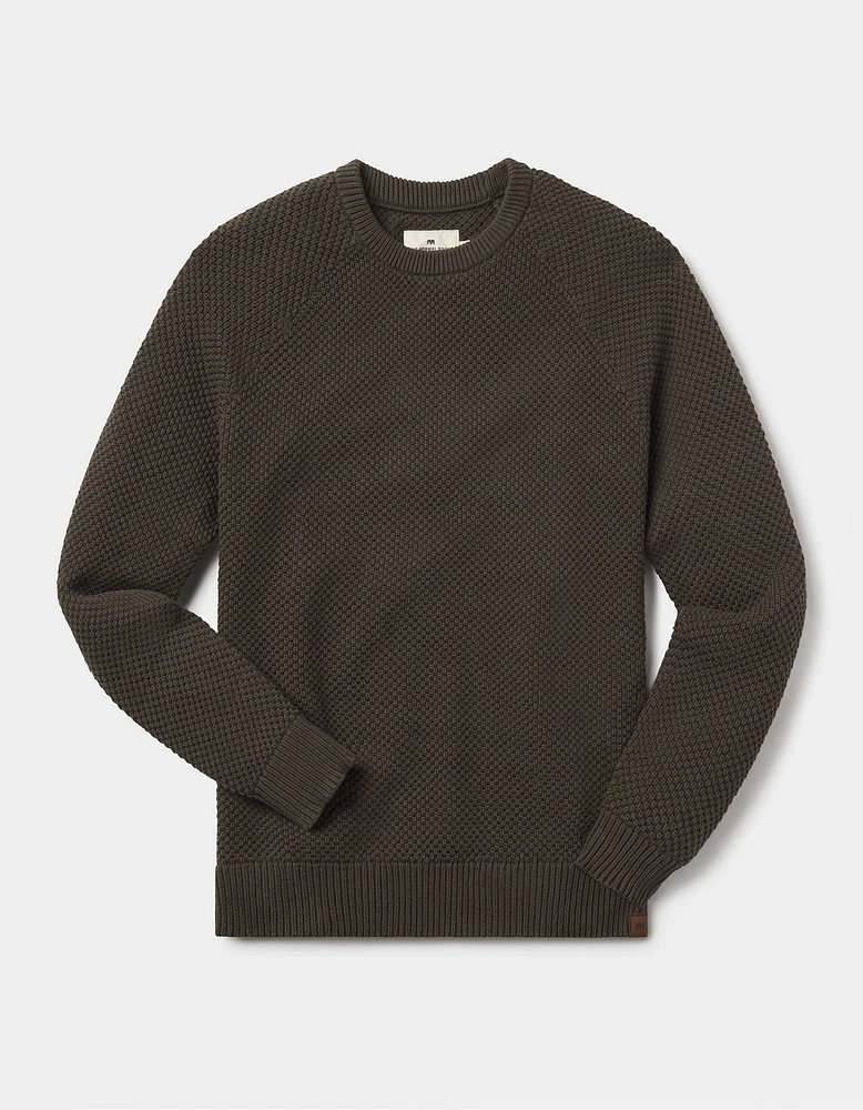 Moss Stitch Crew Oakmoss