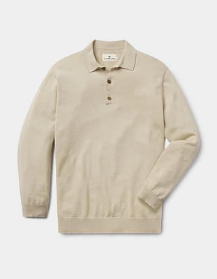 Robles Knit Long Sleeve Polo Oatmeal